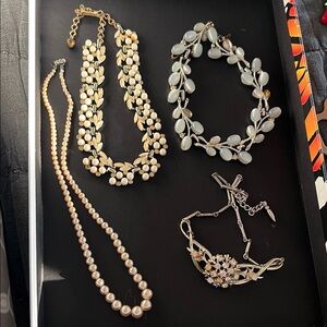 Vintage costume jewelry necklaces